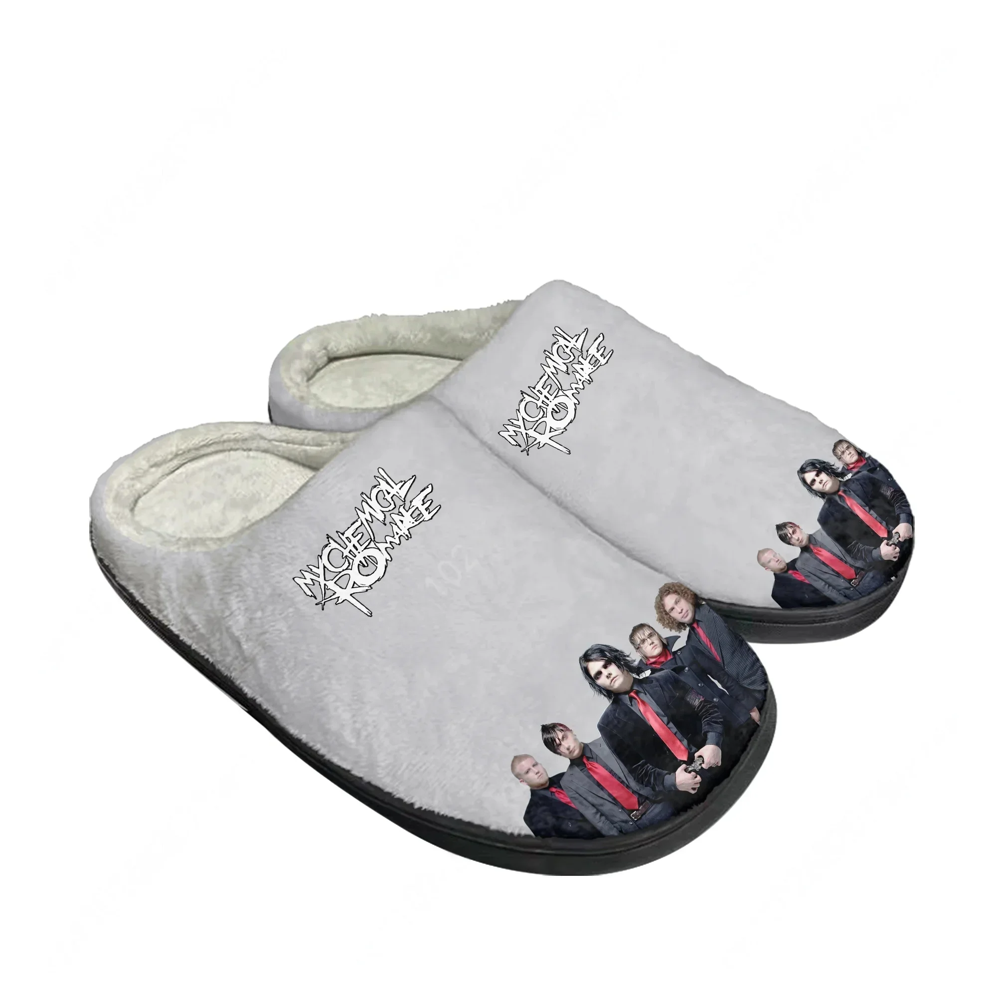 

Хлопковые семейные тапочки My Chemical Romance для мужчин, женщин и подростков, высококачественные плюшевые домашние повседневные теплые тапочки, тапочки на заказ