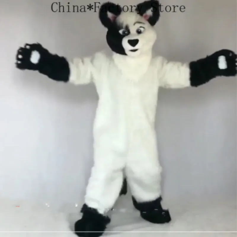 

Long Fur Fox Dog Mascot Costume Party Fursuit Furry Suits Party Game Cartoon Dress Outfits Carnival Halloween Easter Ad Clothes