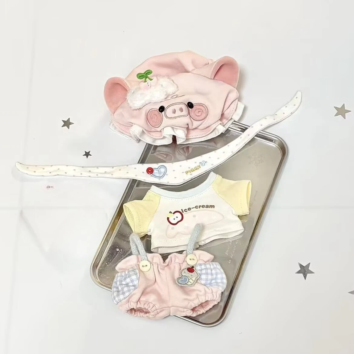 Nuevos conjuntos de ropa de verano "Serie Ice Cream", ropa de bebé de 10cm y 20cm, lindas muñecas y ropa de vestir para muñecas