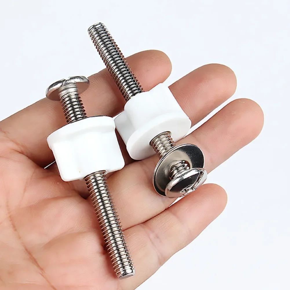 2pcs Toilet Seat Screws Nut Cover Lid Top Fixing Fitting Kits Bathroom Accessories Replacement Toilet Seat Screws