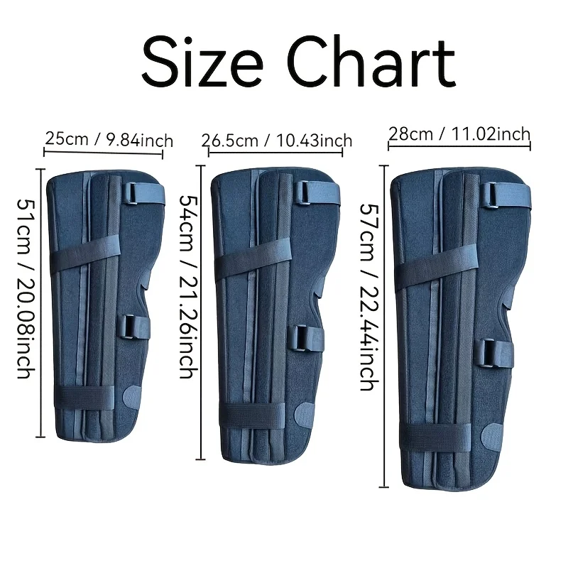 Adjustable Knee Ligament And Meniscus Stabilizer with a Long Leg Support Strap, Featuring Steel Plates And Buckle Closure