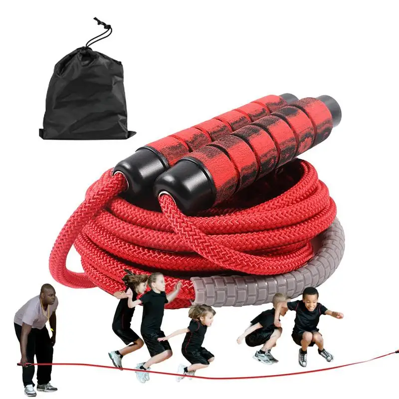 Group Skipping Rope Long Rope Children Students Speed Skipping Rope Cross-fit Jump Rope With Anti-Slip Handle For Double Unders