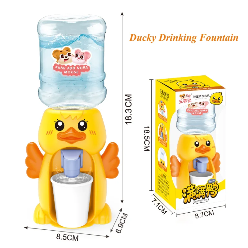 Miniaturowy dystrybutor wody dla dzieci Zabawka kuchenna do picia dla dzieci Kreskówka z motywem zwierzęcym Maszyna do soków Ozdoba domu Prezenty dla dzieci