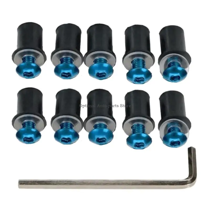 

10pcs Motorcycle M5x16mm Windscreen Screw Bolts Windshield Fastener