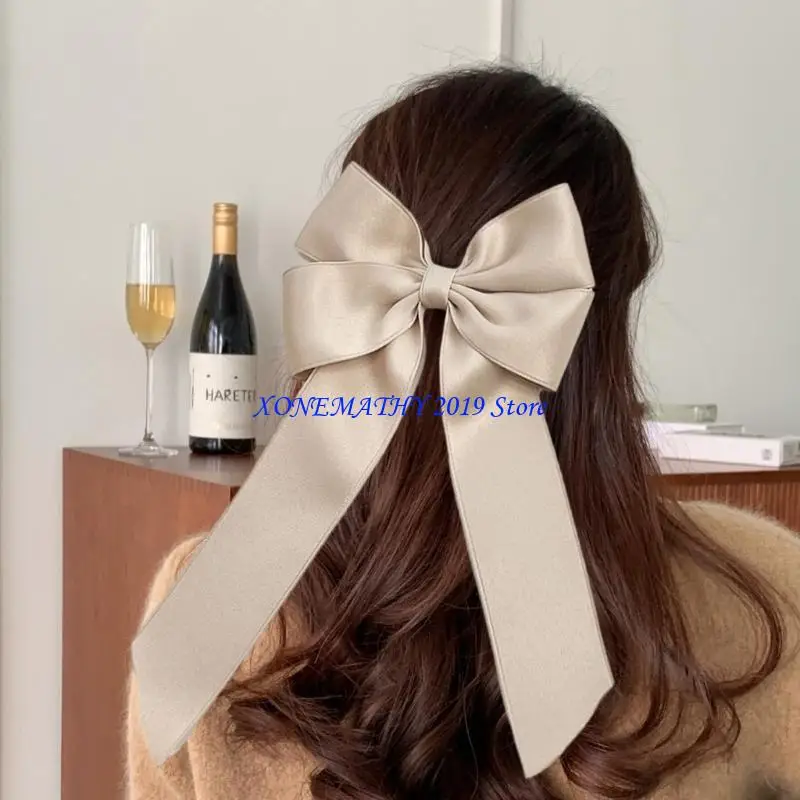 

F42F милые заколки для волос в форме банта, популярные девушки, большая заколка для волос с бантом, заколка для макияжа, заколка