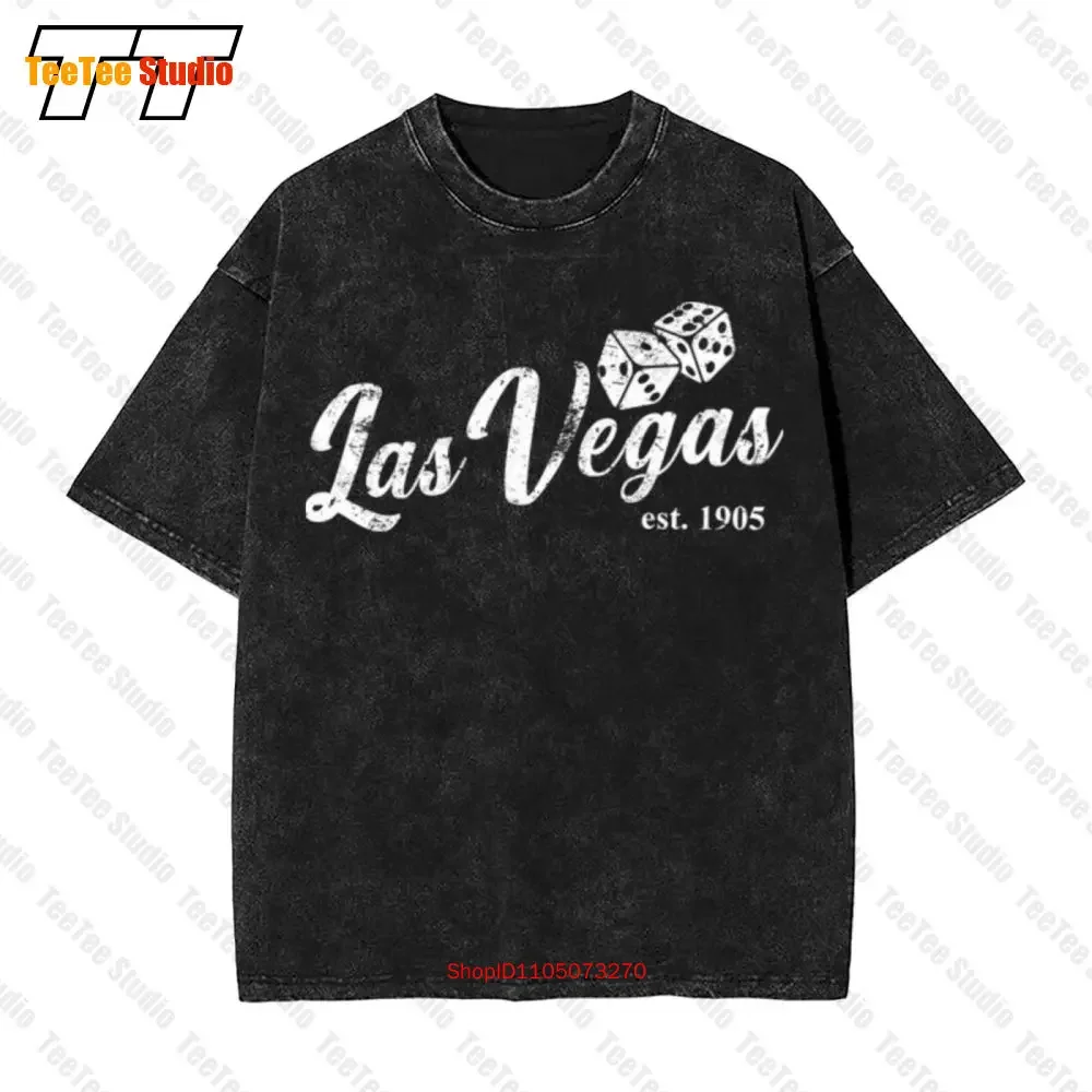 Downtown Las Vegas Strip Casino Slot Machine Jackpot 777 Roulette Wheel Vintage Oversized T-Shirt F5FS