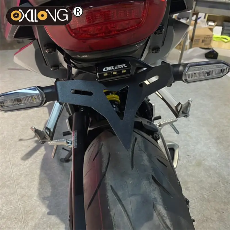 

Registration Plate Holder Rear Tail Tidy Fit For Honda CBR650R CB650R 2019-2022 License Plate Holder Bracket Fender Eliminator