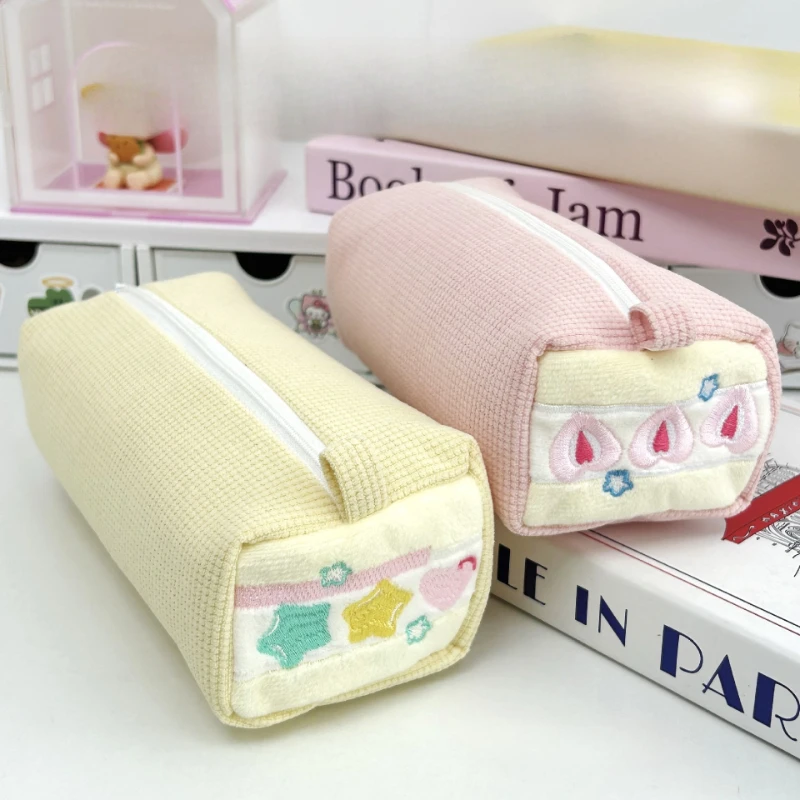 

Kawaii Strawberry Jelly Sandwich Pencil Case Cute Ice Cream Stationery Bag Large Capacity Cosmetic School Supply Organizer