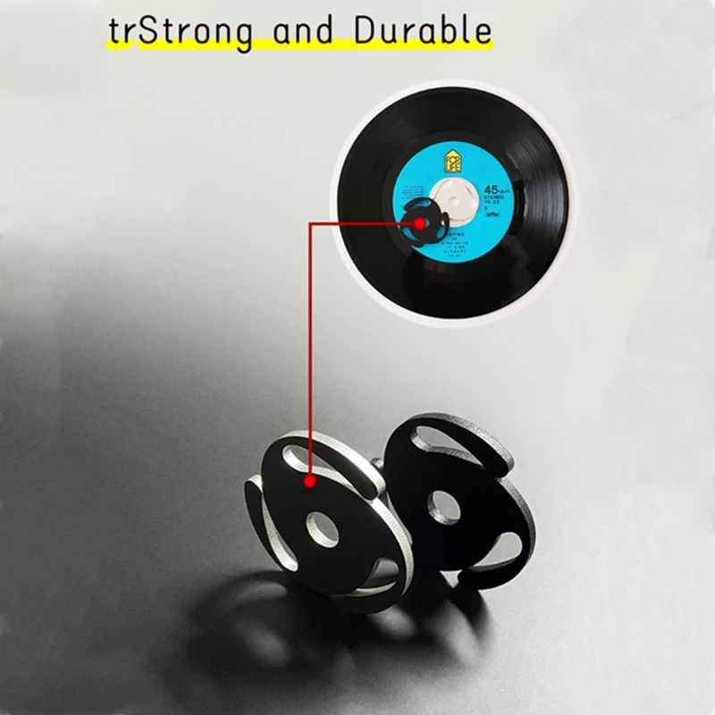 Compact for LP Vinyl Record Player Balanced Metal Disc 45 RPM Center Adapter 37mm Diameter Stabilizer Adapter Drop Shipping