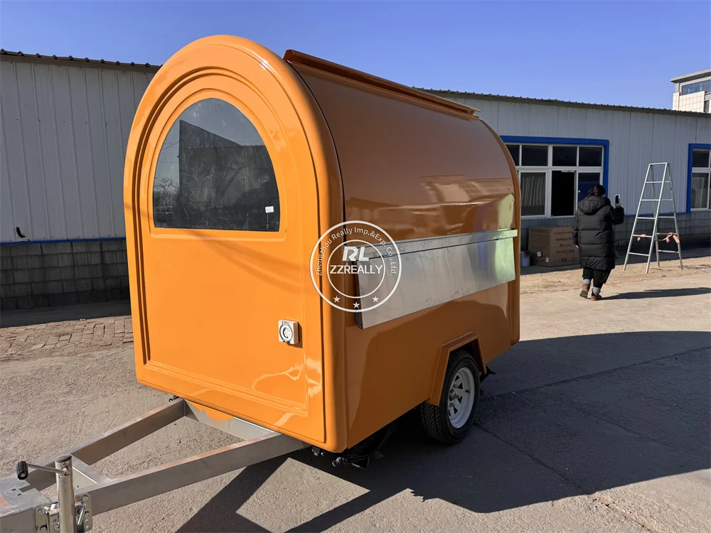 

Mobile Food Truck Dining Car Food Trailer Hot Dog Trailer Ice Cream Coffee Pizza Fast Food TruckWith Full Kitchen Equipments