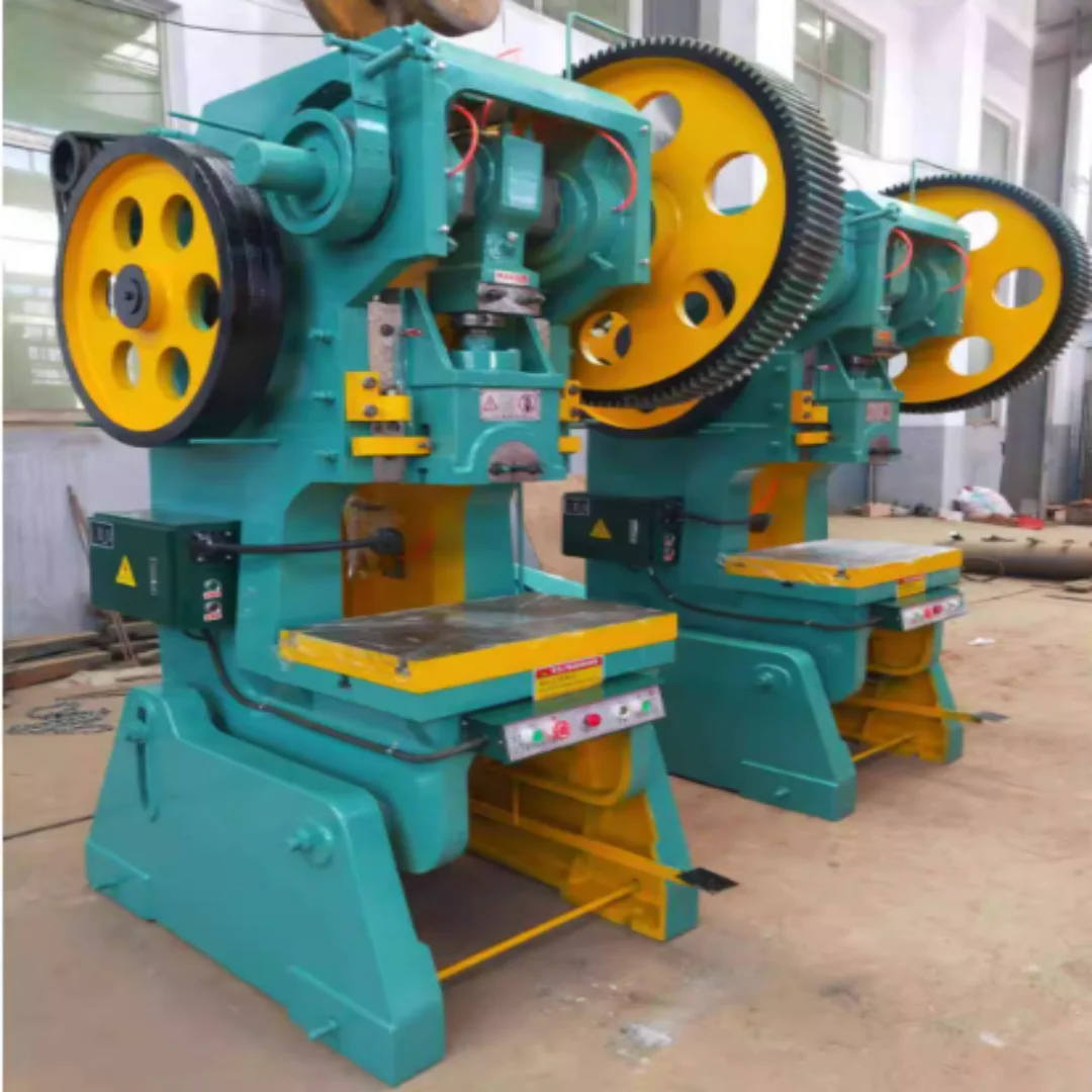Manufacturer supplies JB23-40 ton ordinary punch press with helical gear transmission and open tilting press for punching