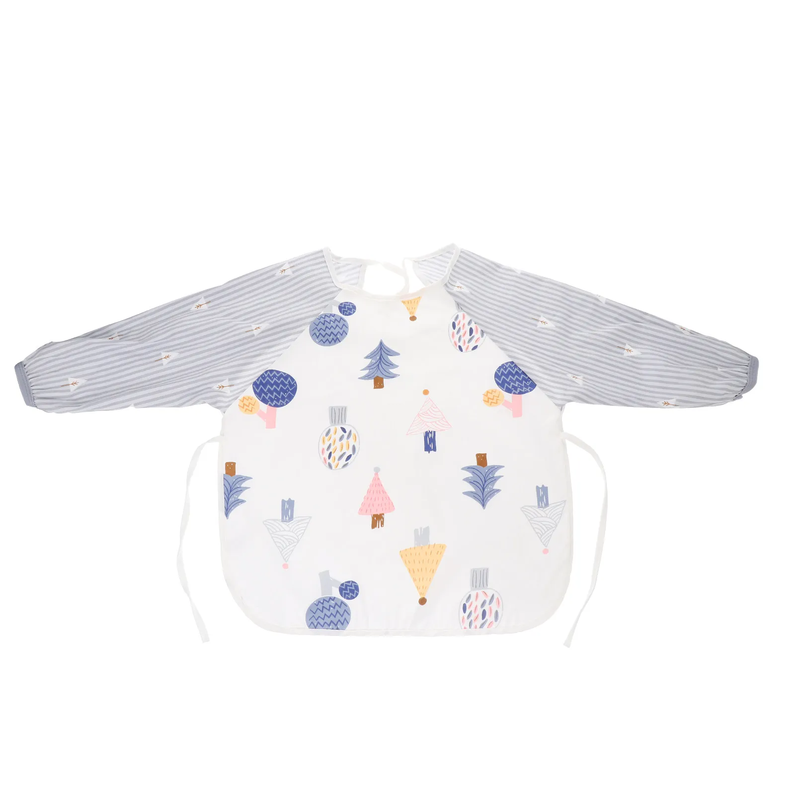 

Waterproof Baby Smock Eating Apron Feeding Bib Long Sleeve Cartoon Pattern Drool Proof Toddler Overclothes Children Art Painting