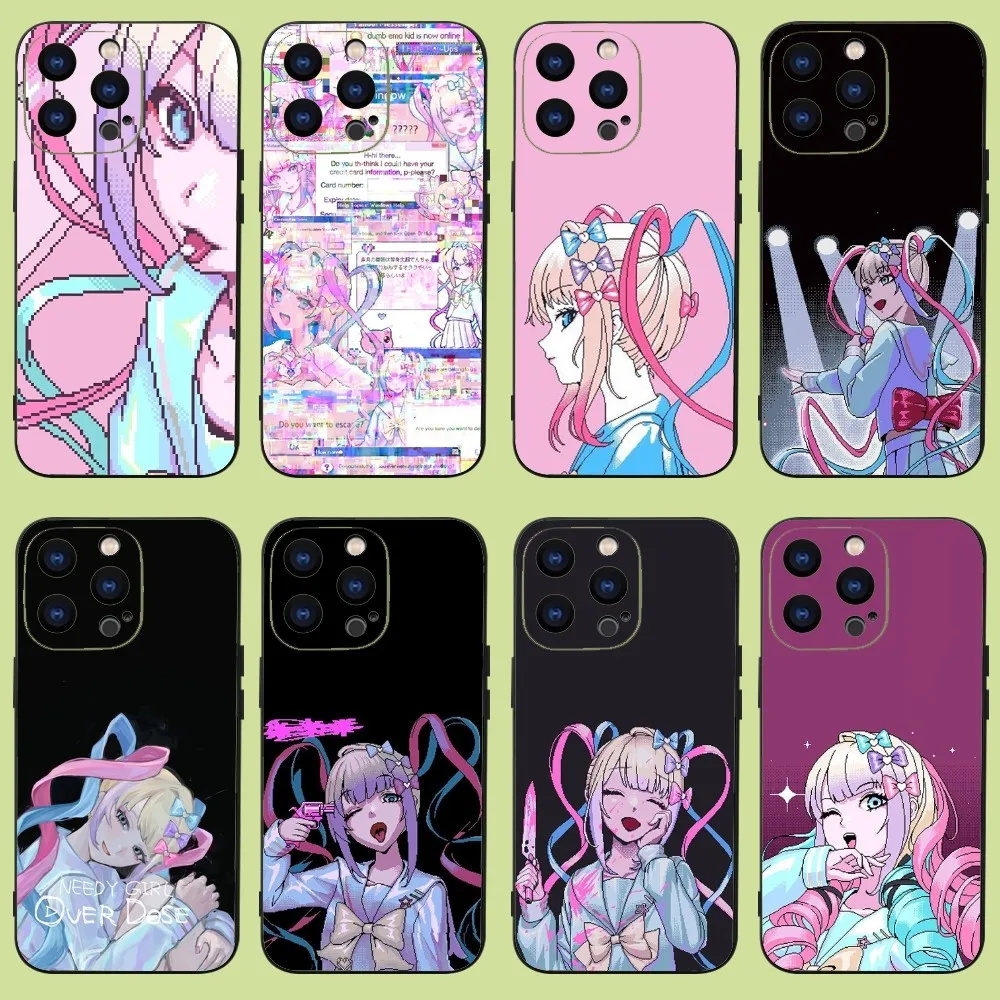 

Needy Girl O-Overdose Kangel Phone Case For iPhone 15,14,13,12,11 Plus,Pro,Max,XR,XS,X,7,8 Plus,SE,Mini Silicone Soft