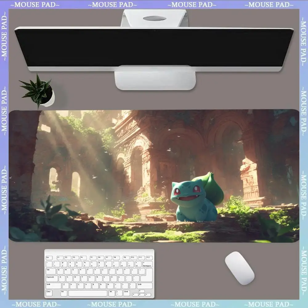 Pokemon Bulbasaur MINISO Mouse Pad Hot Large Game Mause Pads XL Lock Edge Size for Gamee Give gifts daughter boy brother friend