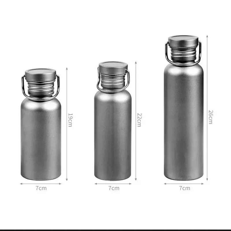 Sports Kettle Outdoor Hiking Titanium Water Bottle Pure Titanium Water Cup Lightweight Fresh Portable Camping