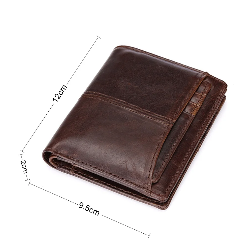 Genuine Leather Restoring Ancient Ways Is Brief Paragraph bags Oil Wax  Large Capacity Cowhide Leisure Chic Men's Wallet