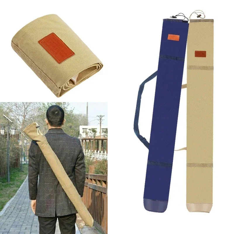 Folding Portable Fishing Rod Large-Capacity Bag Fishing Umbrella Bag Thickening Canvas Rod Bag Fishing Gear Accessories