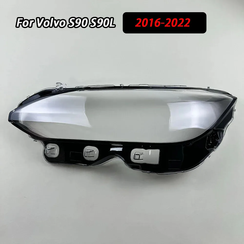 For Volvo S90 S90L 2016-2022 Headlamp Cover Transparent Lamp Shade Headlight Shell Plexiglass Replace Original Lampshade