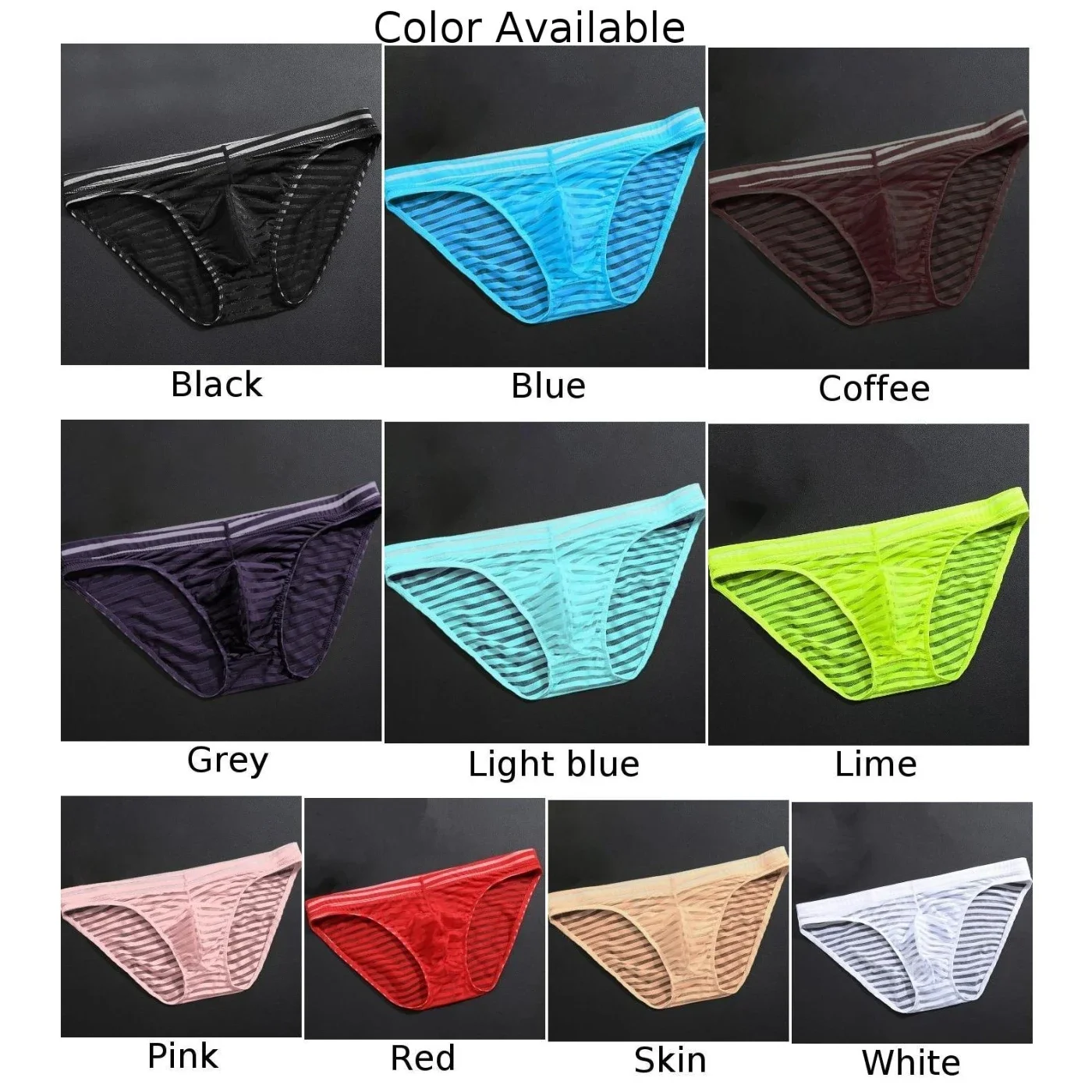 Men\'s Sexy Underwear Transparent Ultra Thin Boxer Briefs Breathable Underwear Nylon Underpants Male Panties See Through Lingerie