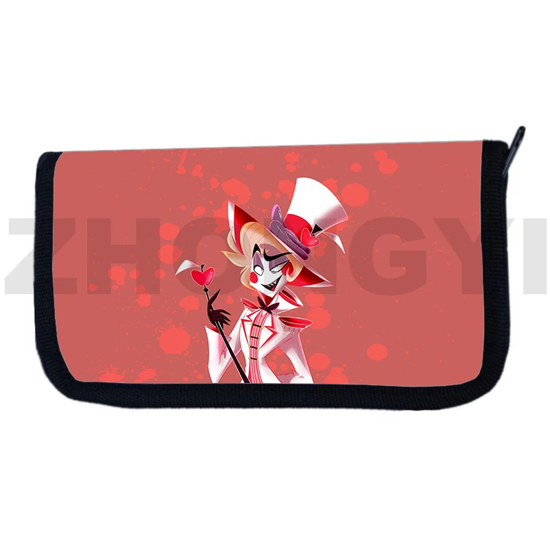 Harajuku 3D Hazbin Wallet Anime Cartoon Fashion Money Purse Women Clutch Cash Bag Men Teens Canvas Multi-layer Hotel Coin Purse