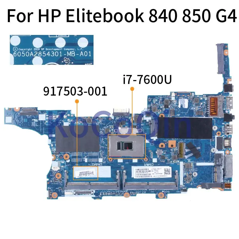 Imagem -02 - para hp Elitebook 840 g4 I77600u I7-7500u 6050a2854301 917503001 Ddr4 Notebook Mainboard Laptop Motherboard