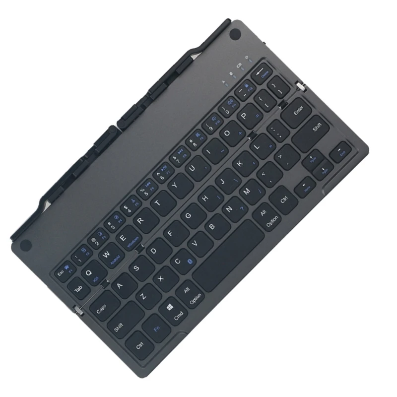 

DN59 Wireless Keyboard Magnetic Foldable Travel Friendly Rechargeable Keypad with Pad Holder Long Time Continuous Working