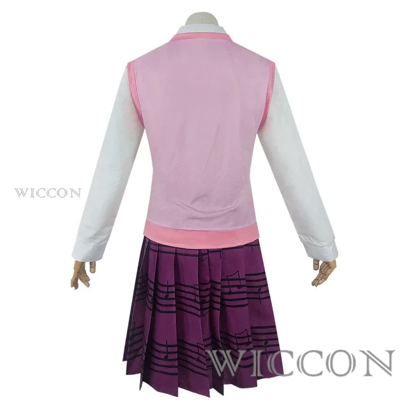 Anime Dangaronpa Kaede Akamatsu Cosplay Kostum débardeur jupe courte jupe plissée JK uniforme scolaire ensemble de