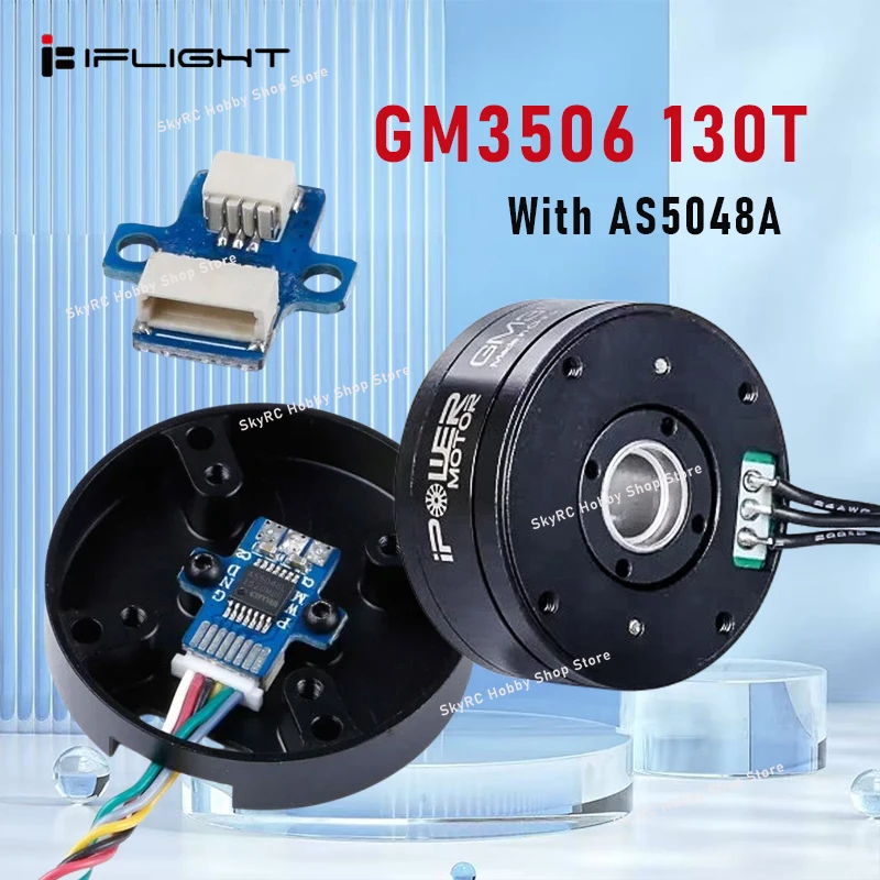 

IFlight IPower Motor GM3506 130T With AS5048A Encoder 3506 Hollow shaft Brushless Gimbal Motor for SLR Camera Stabilization