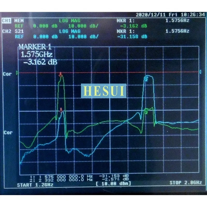 RF Diplexer filter GPS L1, XM Radio band signal separation with SAW duplex filter, SMA interface Module Board