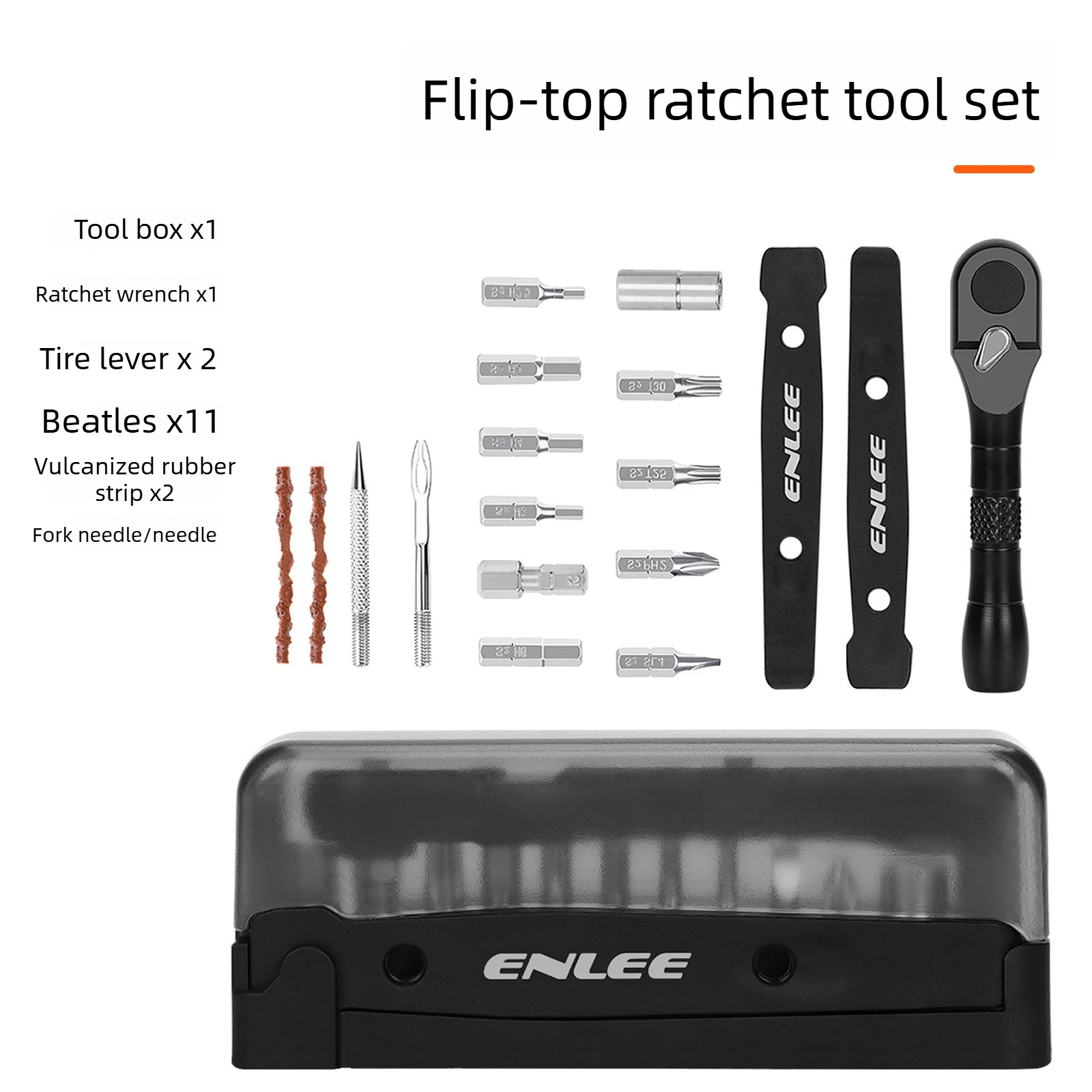 

Portable Compact Bike Repair Kit With Ratchet Tool Multi Tool Set For Mountain Bikes Essential Cycling Accessory