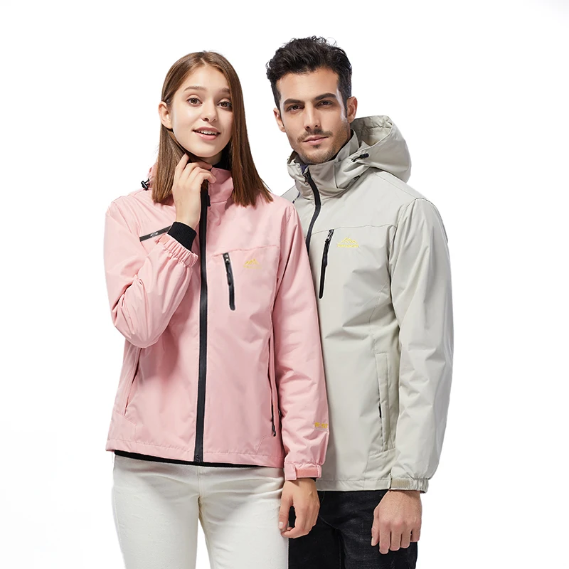 Outdoor Jackets Thin Style for Men & Women Casual Zippler hooded Windproof Keep Warm Sports Work Can Choice Light Fabric on Sale