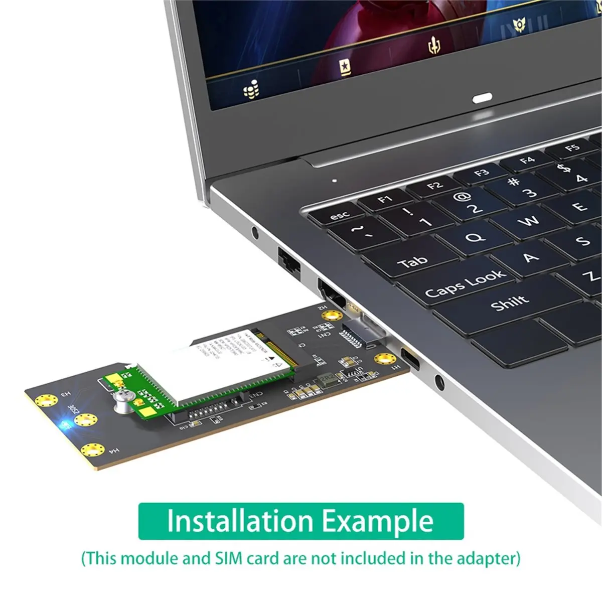 Stable- NGFF(M.2) to USB 3.0 Adapter with SIM 8pin Card Expend Kit Slot for 3G/4G/5G Module 3042/3052 Type NGFF(M.2) Key B Card