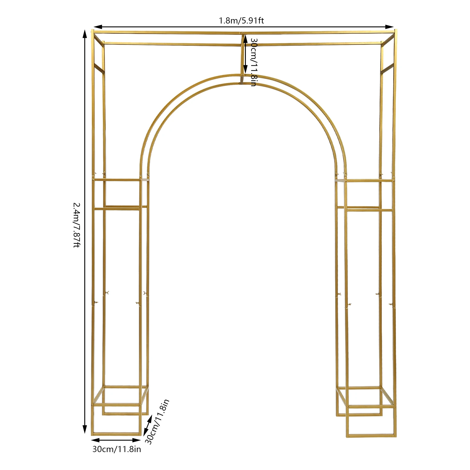 Imagem -06 - Casamento Arco Backdrop Stand Balões de Suporte para Cerimônia Balão de Metal Quadrado Jardim Arbor Frame