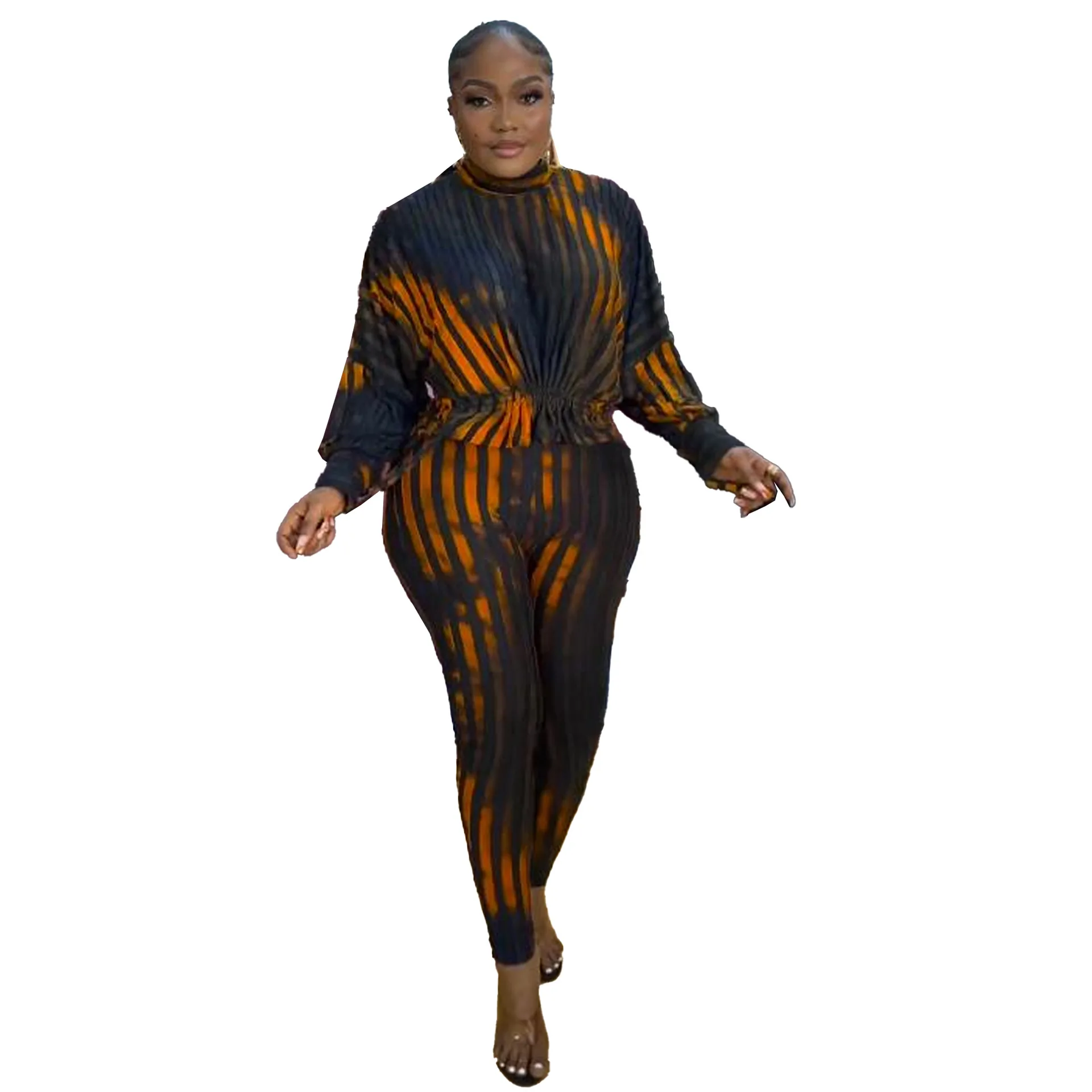 

2 Two Piece Women Sets Dashiki African New Arrival Spring Autumn Matching Sets Long Sleeve Top Pants Suits Outfits Clothing