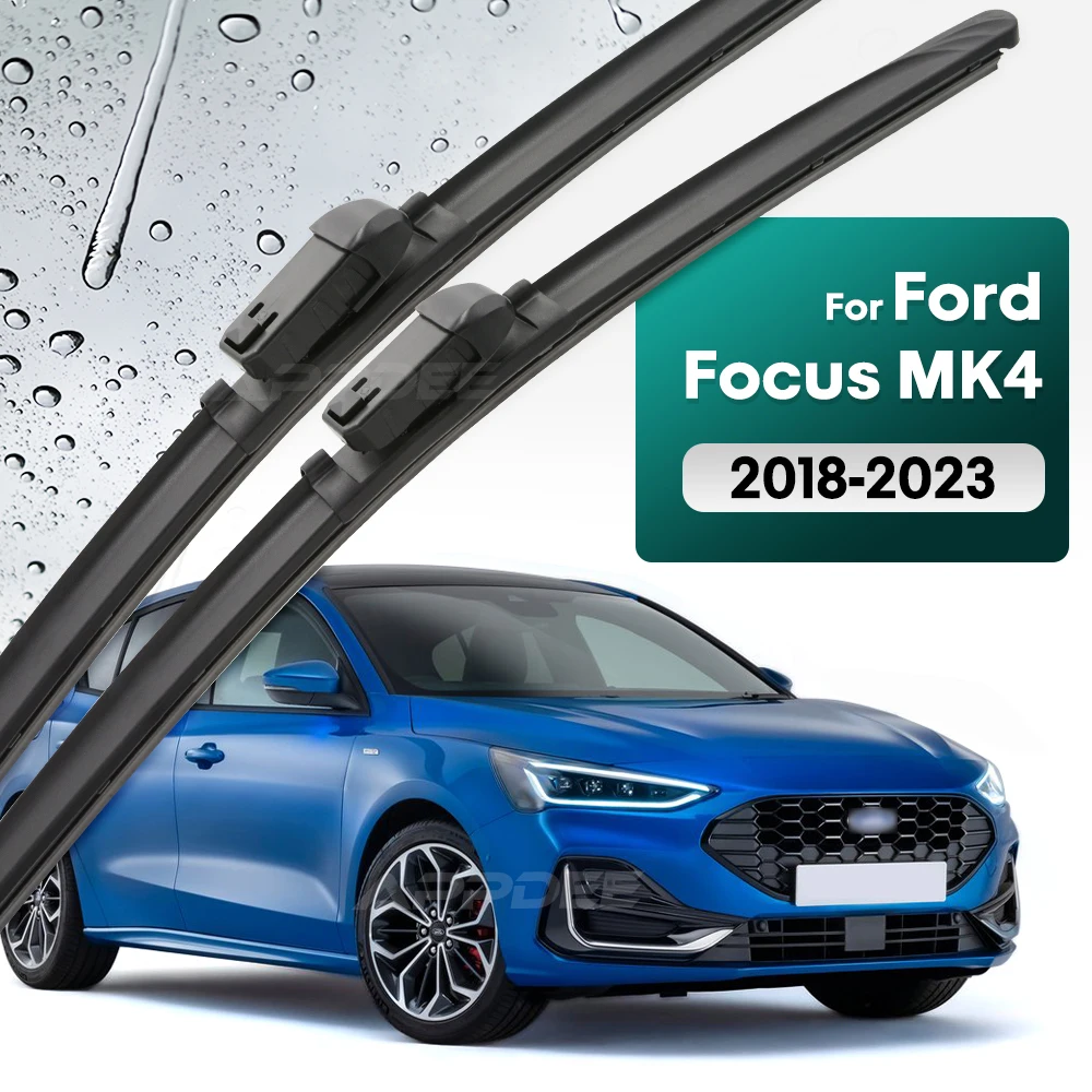 

Silicone & rubber Front Wiper Blades Set For Ford Focus 4 MK4 2018 - 2023 Windshield Windscreen Window Brush 26''+20''