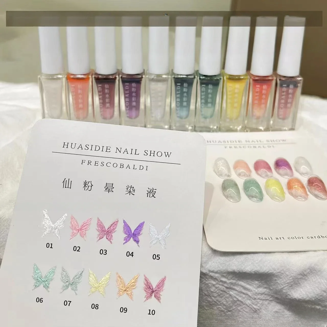 

10 Colors Fairy Powder Glitter Blooming Gel Nail Polish Watercolor Ink Nail Paint Gel Lacquer Blossom Nail Gel Varnish Manicure