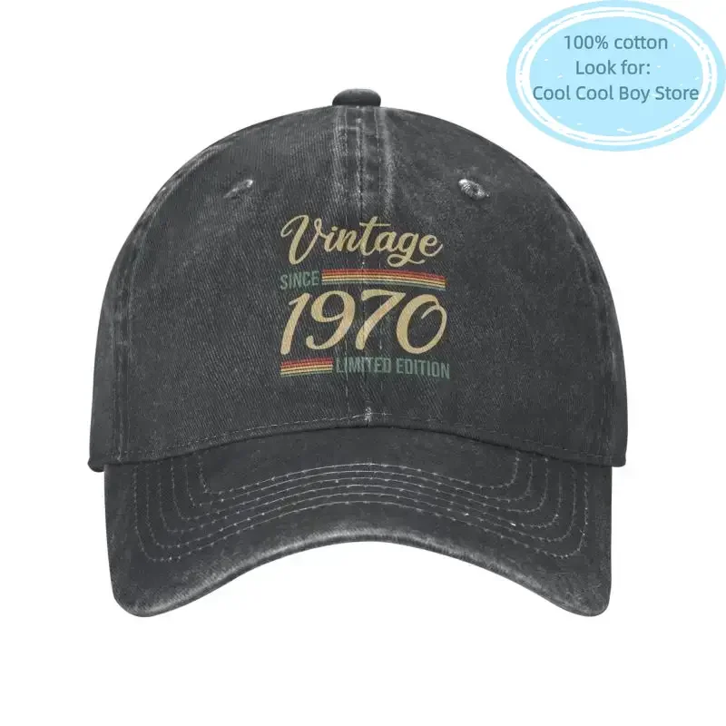 Fashion Cotton Vintage Since 1970 Limited Edition Baseball Cap Women Men Personalized Adjustable Unisex Dad Hat Outdoor