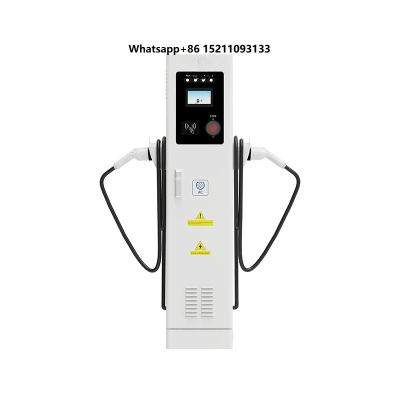 Floor-mounted AC EV Charging Station 22*2KW 32A 3 Phase 400V New AC Electric Car Charger With Five Inch Screen and RFID