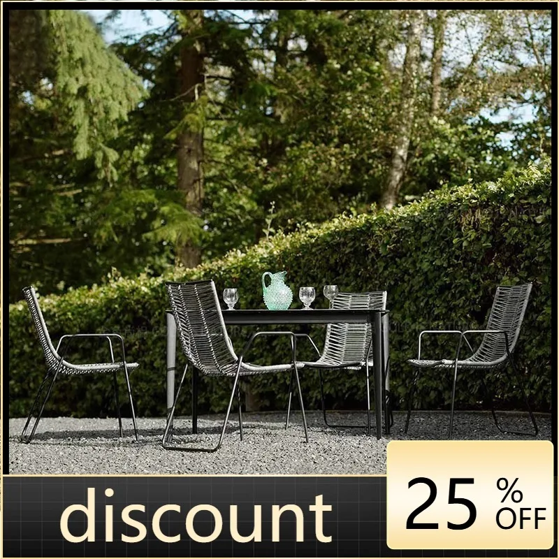 LH outdoor rattan leisure tables and chairs B & B waterproof and sunscreen simple open-air balcony furniture