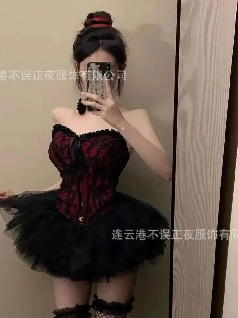 ウサギの女の子のためのセクシーなコスプレコスチューム,8ピース,小さな悪魔の天使のドレス,エレガント,ハロウィーン,夜のパーティー