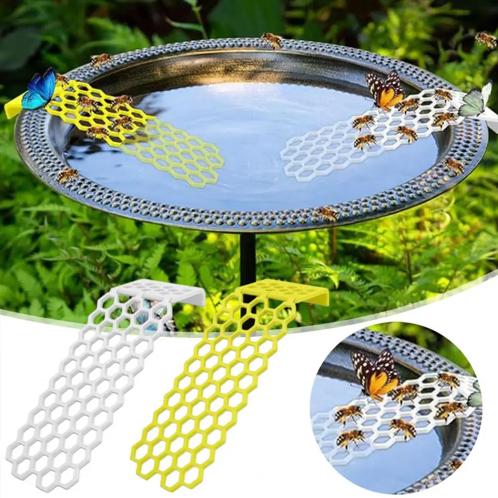 1/2Pcs Floating Bee Ladder Butterfly Water Station Honeycomb Design Corrosion Resistant Outdoor Garden Bee Water Catchers