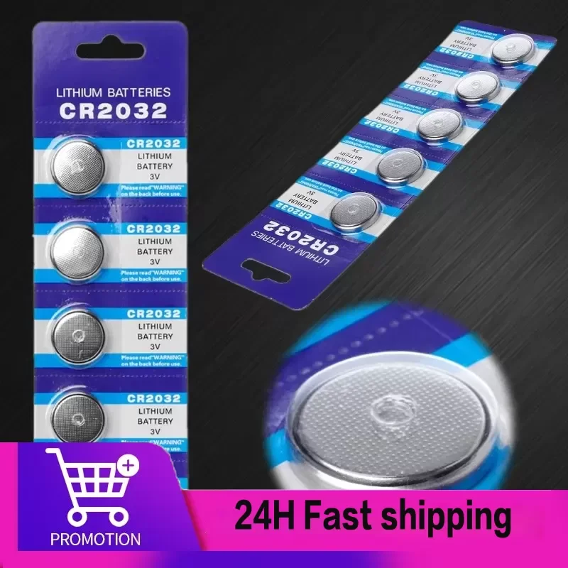 5-10PCS CR2032 CR 2032 Button Battery 3V Lithium Battery For Watch Toy Calculator Car Remote Control Button Coin Cell