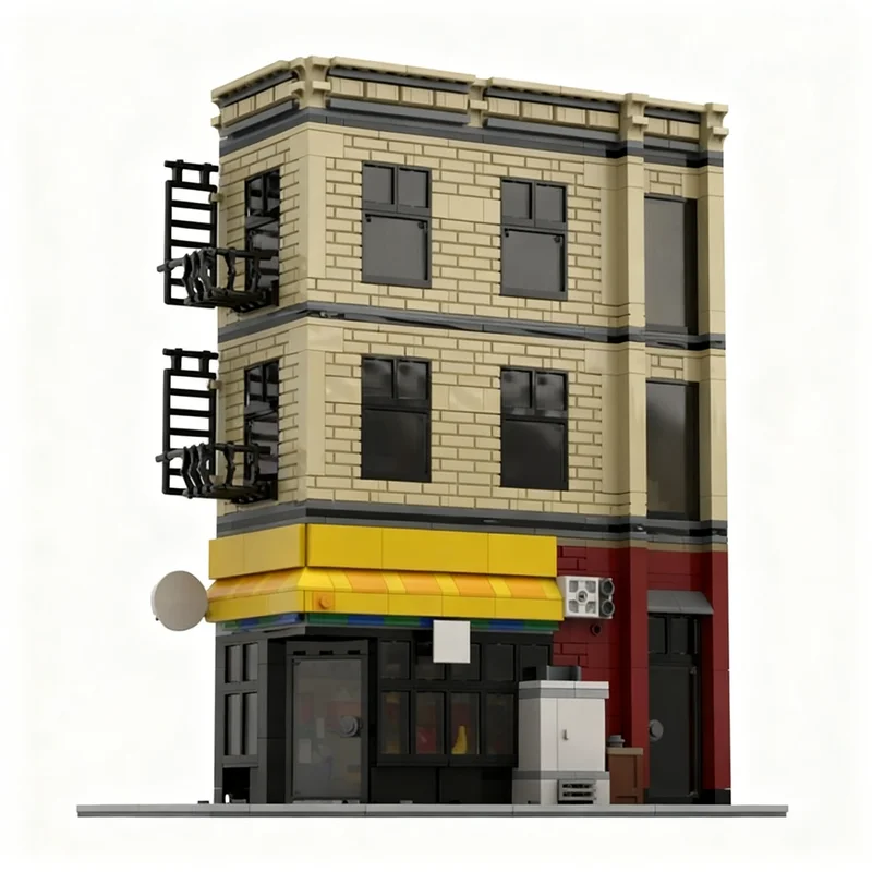 

1211PCS City Hot Selling Street View Peter's Apartment Deli Shop Model DIY Creative Ideas ChildToy AssemblyPuzzle Gift 76311