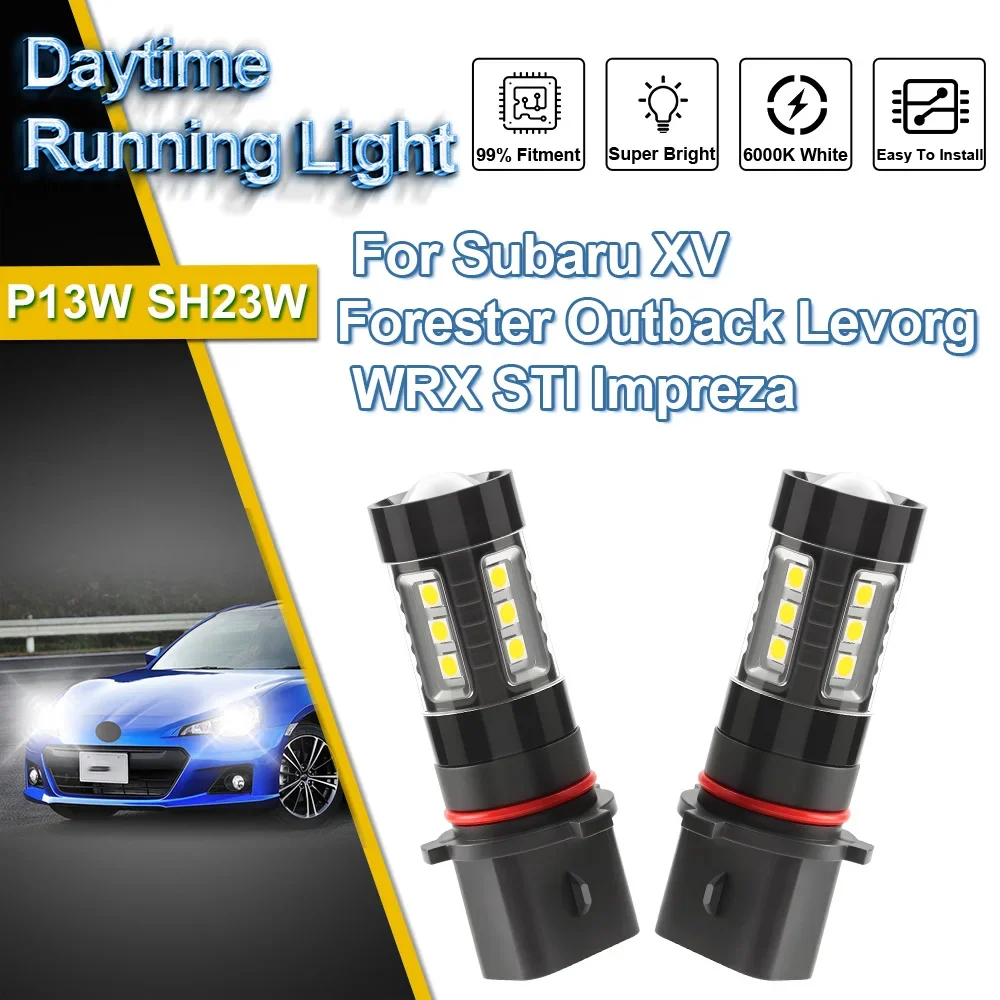 Mini Flashing Led Daytime Running Light For Subaru XV Forester Outback Levorg WRX STI Impreza Super Bright Easy To Install DRL