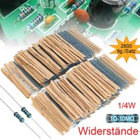 2600PCS/LOT 130 Values 1/4W 0.25W 1% Metal Film Resistors Assorted Pack Kit Set Lot Resistors Assortment Kits Fixed Resistor
