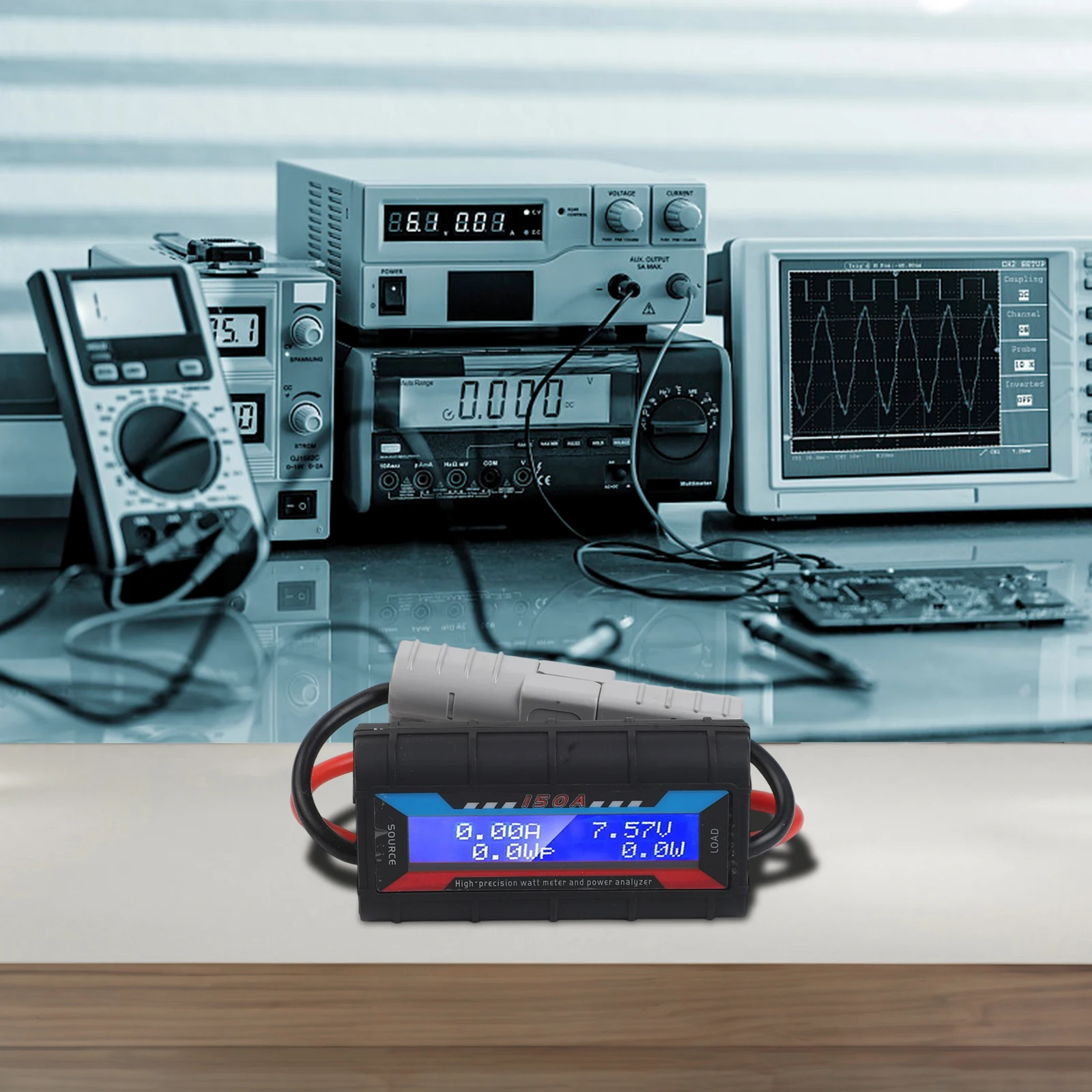 

LCD Digital Ampere Watt Meter Power Analyzer Solar RV Meter For Andersons Plugss Tools Auto Accessories Solar RV Meter Tools