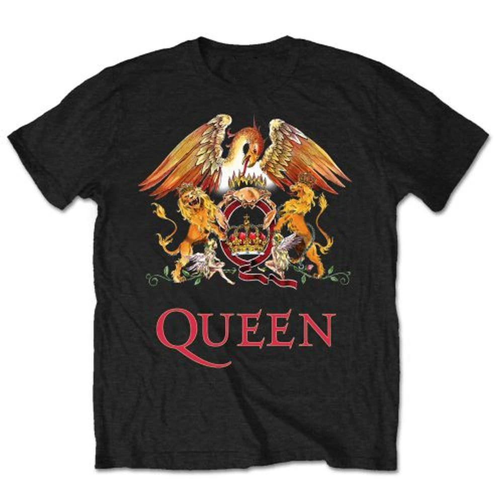Queen-Camisetas clásicas con estampado periférico para hombre y mujer, camisetas de algodón de marca de lujo de verano, manga corta