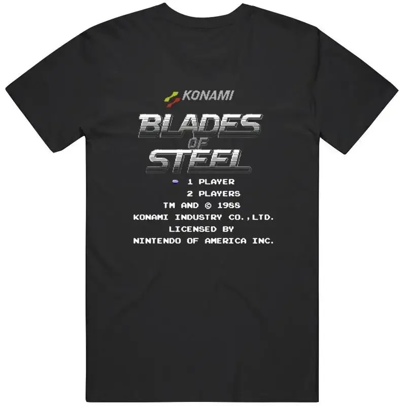 Retro Classic Video Game Blades of Steel Start Screen T Shirt