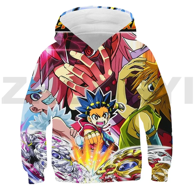 New Cartoon Beyblade Burst 3D Printed Pullovers Boys Girls High Street Anime Hoodie Children Warm Long Sleeve Hip Hop Tracksuit