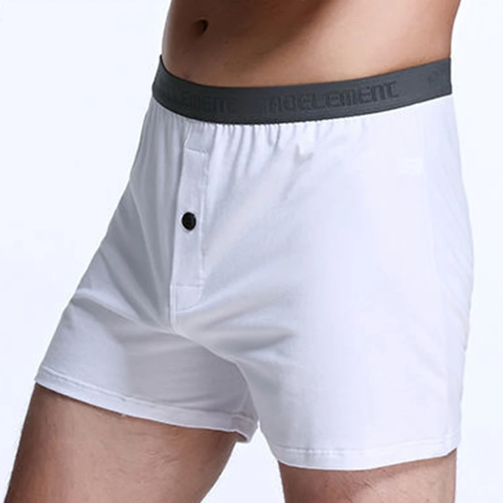 Boxers Shorts For Men Middle Waist Breathable No Pouch Underwear Casual Fitness Panties Boxershorts Trunks